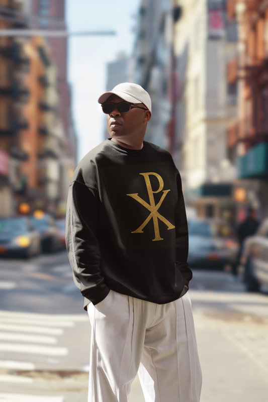 Chi Rho (Gold) - Men's Christian Sweatshirt
