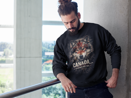 Canada War Paint: Glorious and Free - Men's Sweatshirt