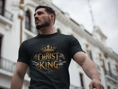 Christ is King Crowned - Men's Christian T-Shirt
