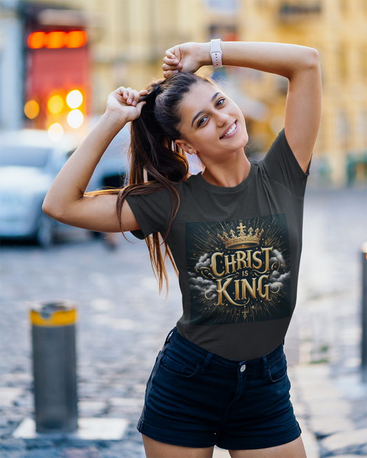 Christ is King Crowned - Women's Christian T-Shirt
