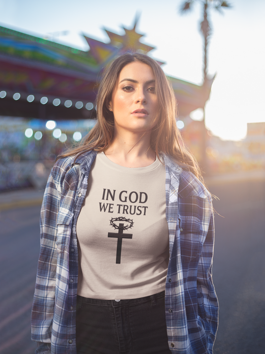 In God We Trust (Crown of Thorns) – Women’s Christian Tee