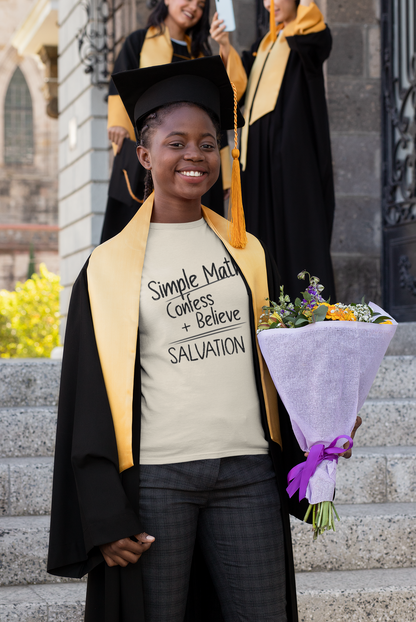 Simple Math of Salvation - Women’s Christian T-Shirt (Black Chalk)
