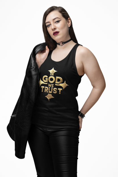 In God We Trust (Gold) – Women’s Christian Tank Top