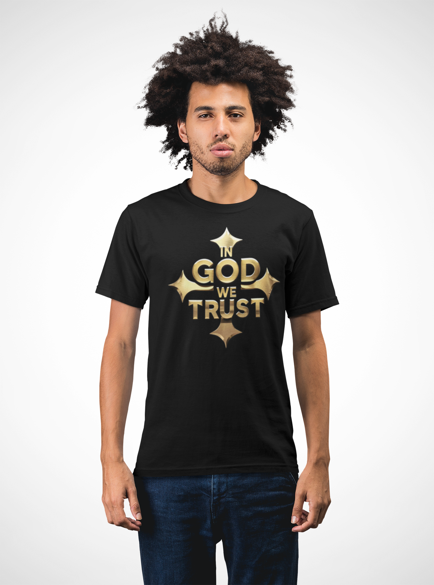 In God We Trust (Gold)- Men's Christian T-Shirt