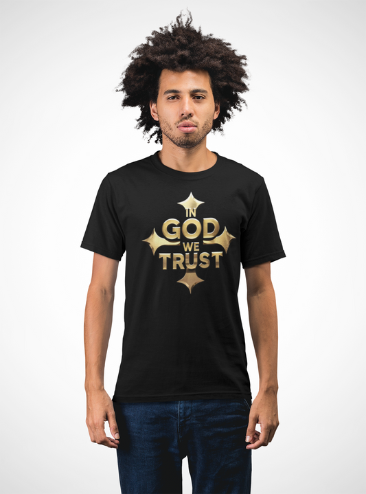 In God We Trust (Gold)- Men's Christian T-Shirt