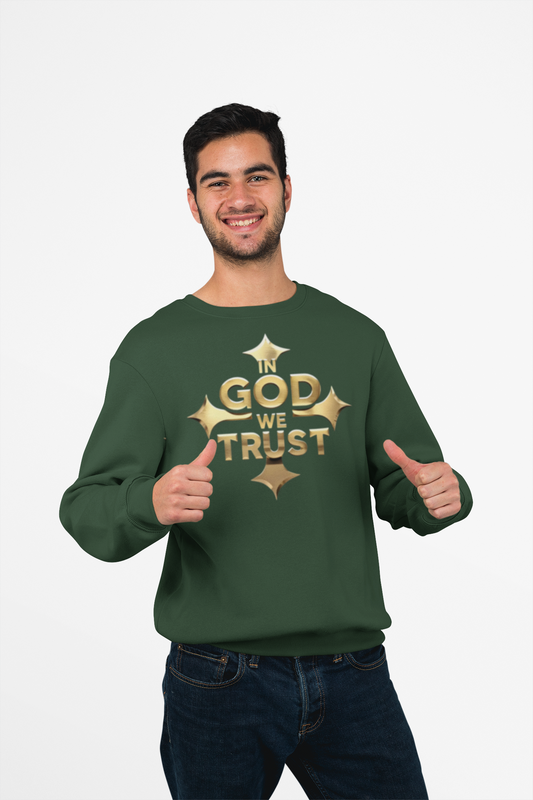 In God We Trust (Gold) - Men’s Christian Sweatshirt