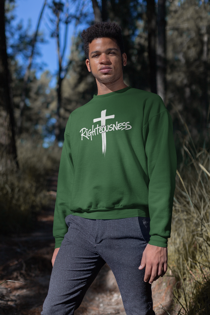 Righteousness - Men's Christian Sweatshirt (Dark Colors)
