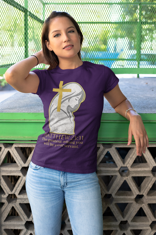 Humble Servant - Women's Christian Tee (Gold Lettering)