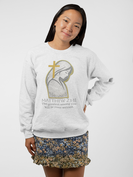 Humble Servant - Women's Christian Sweatshirt (Dark Lettering)