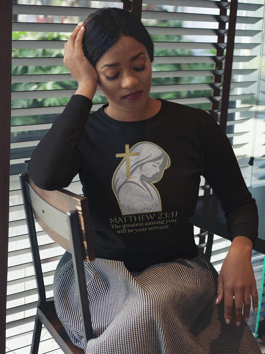 Humble Servant - Women's Christian Sweatshirt (Gold Lettering)