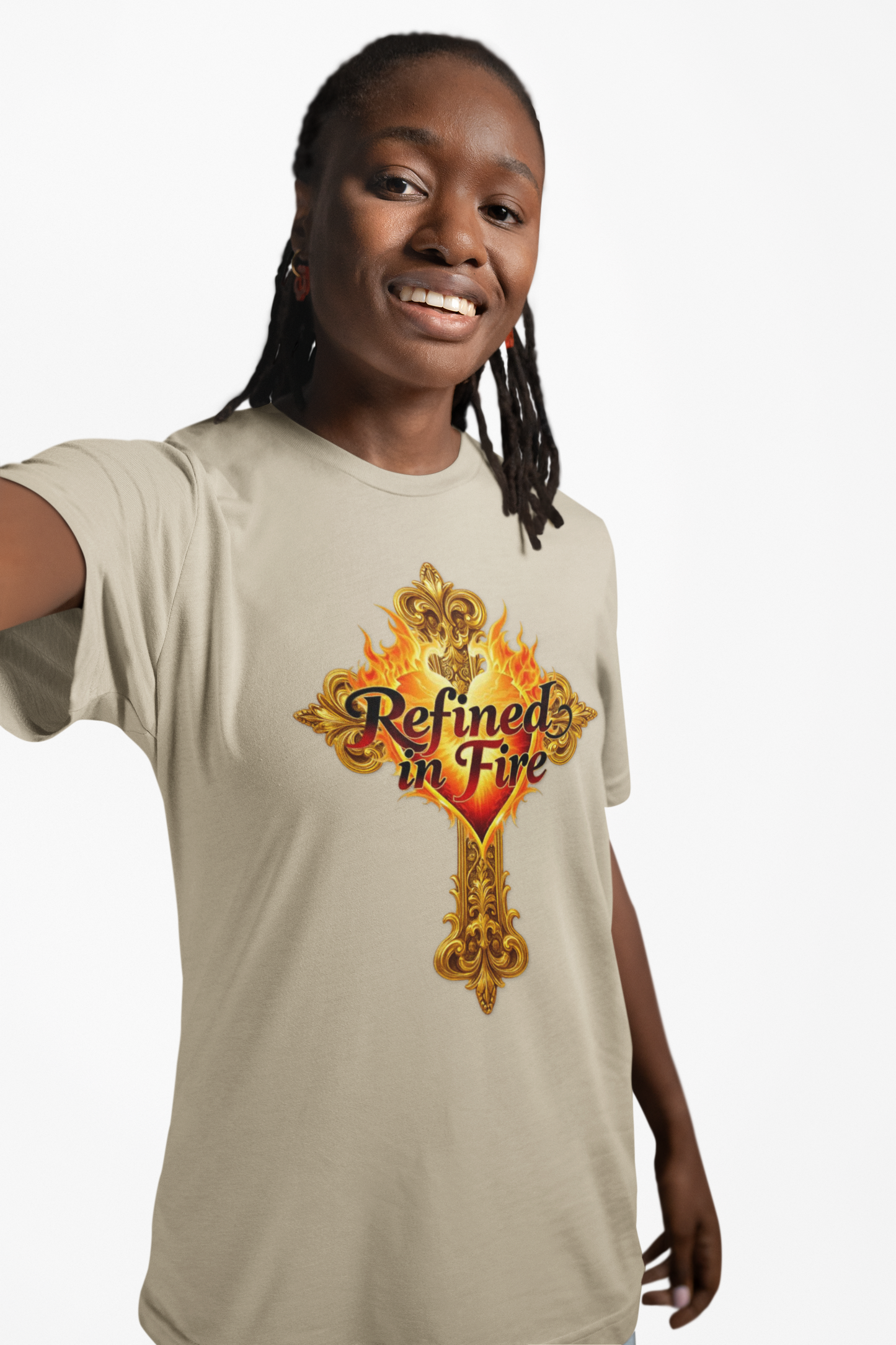 Refined in Fire — Women's Ornate Christian T-Shirt