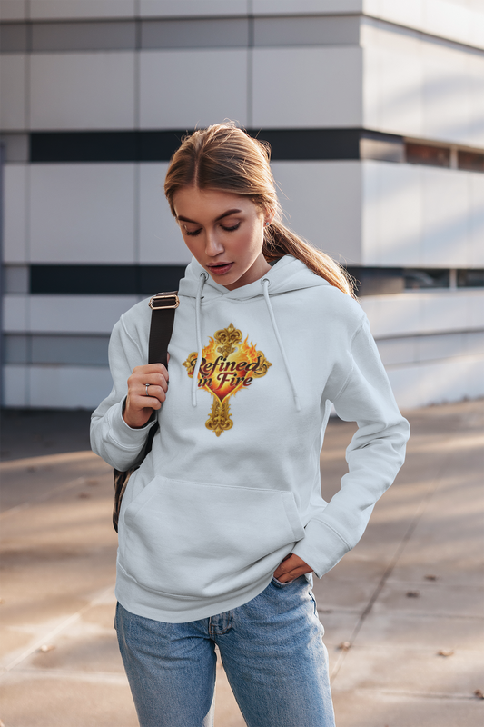 Refined by Fire - Women's Ornate Christian Hoodie