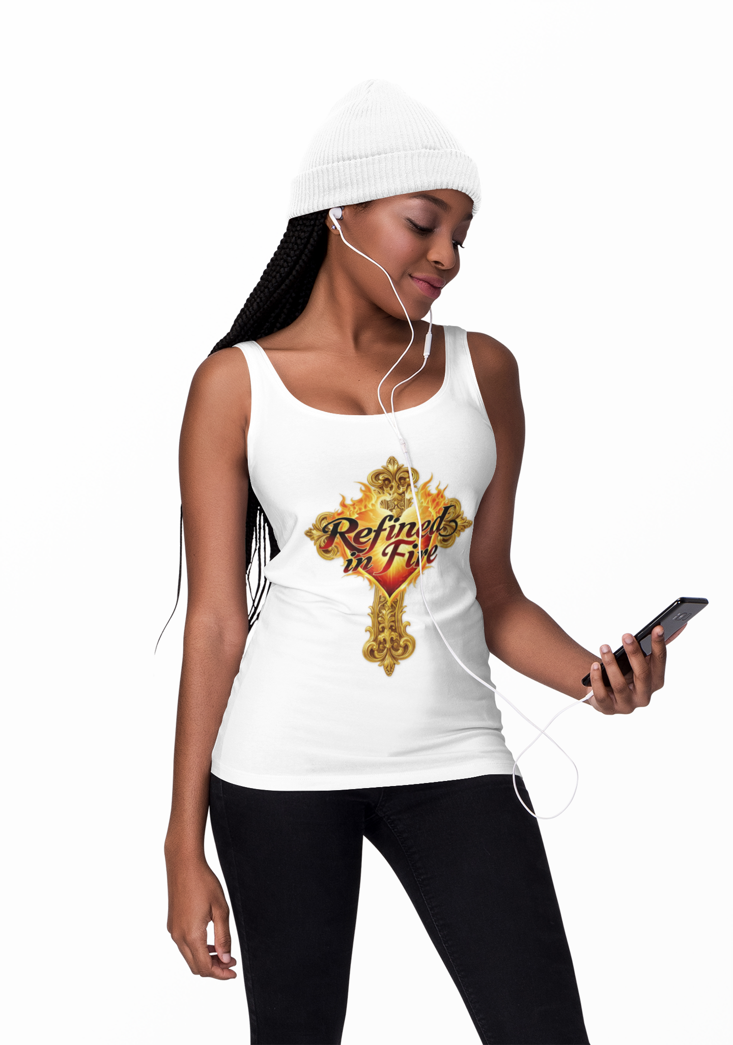 Refined in Fire - Women's Ornate Christian Tank Top