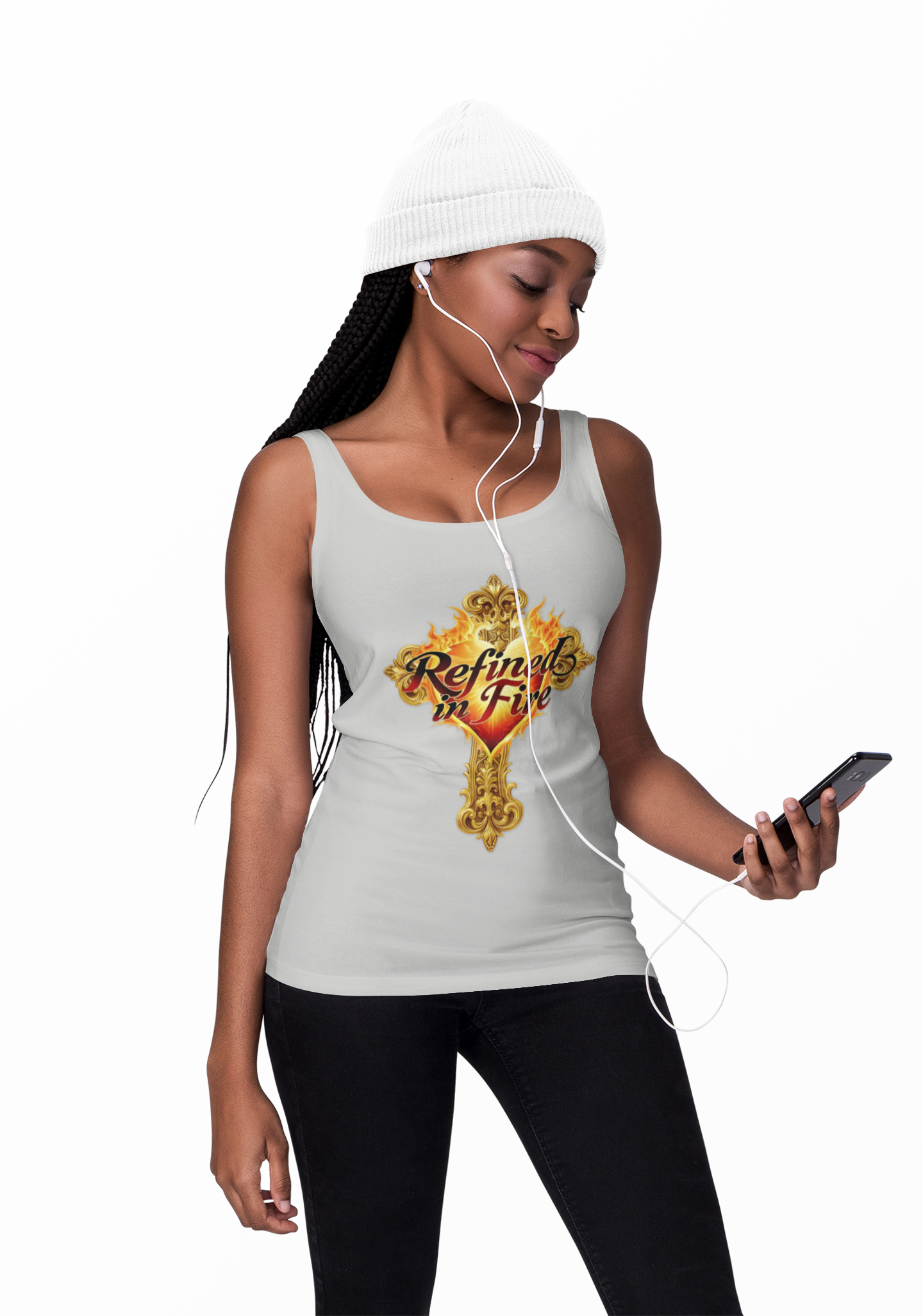 Refined in Fire - Women's Ornate Christian Tank Top