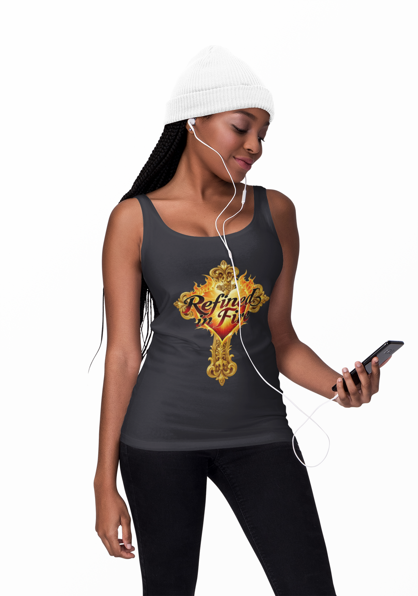 Refined in Fire - Women's Ornate Christian Tank Top