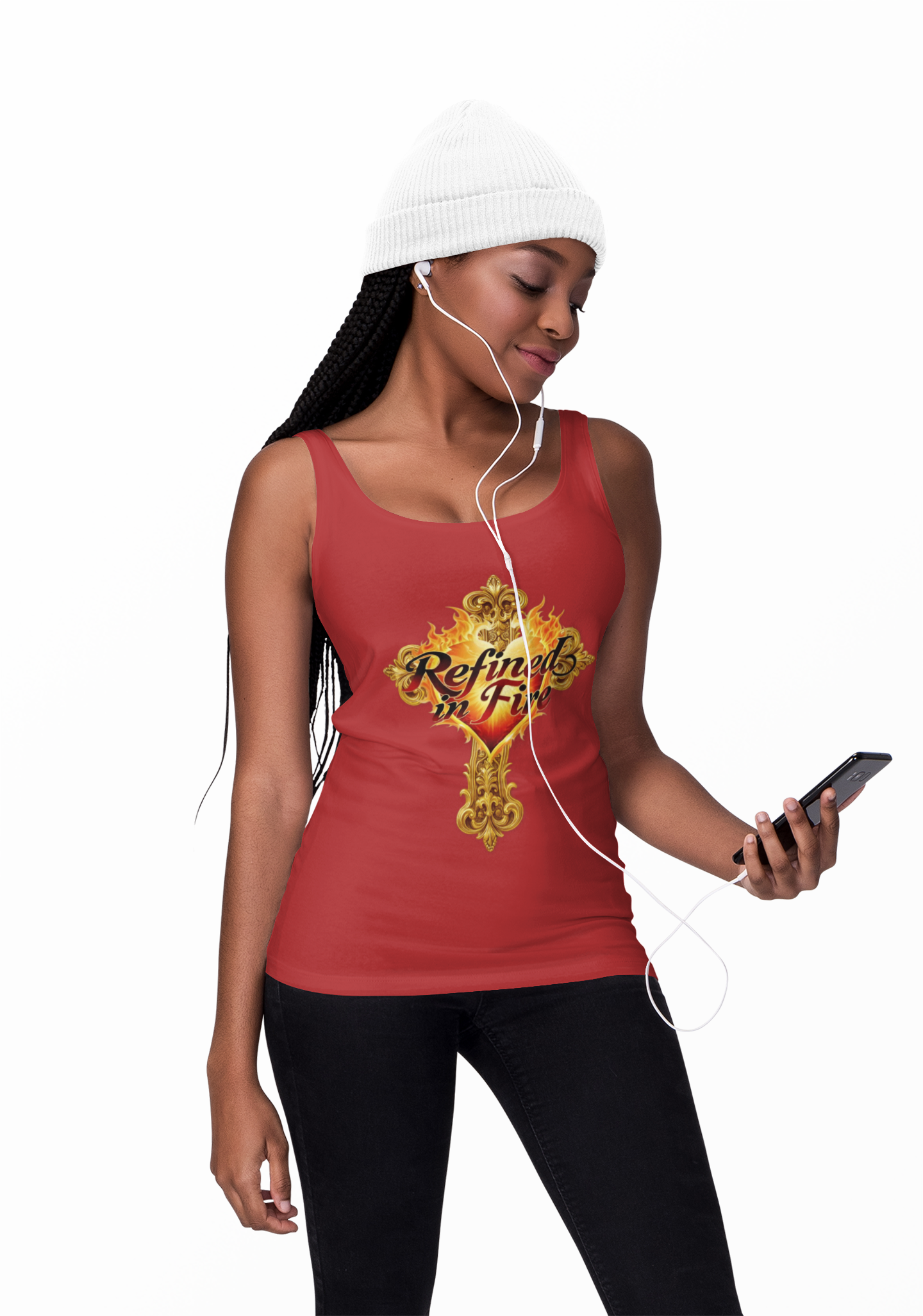 Refined in Fire - Women's Ornate Christian Tank Top