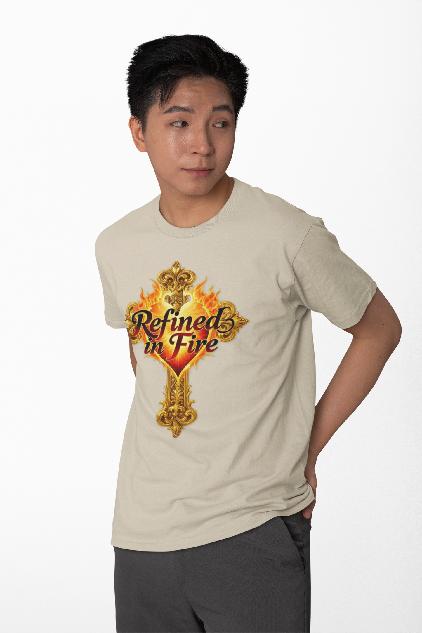 Refined in Fire — Men's Ornate Christian T-Shirt