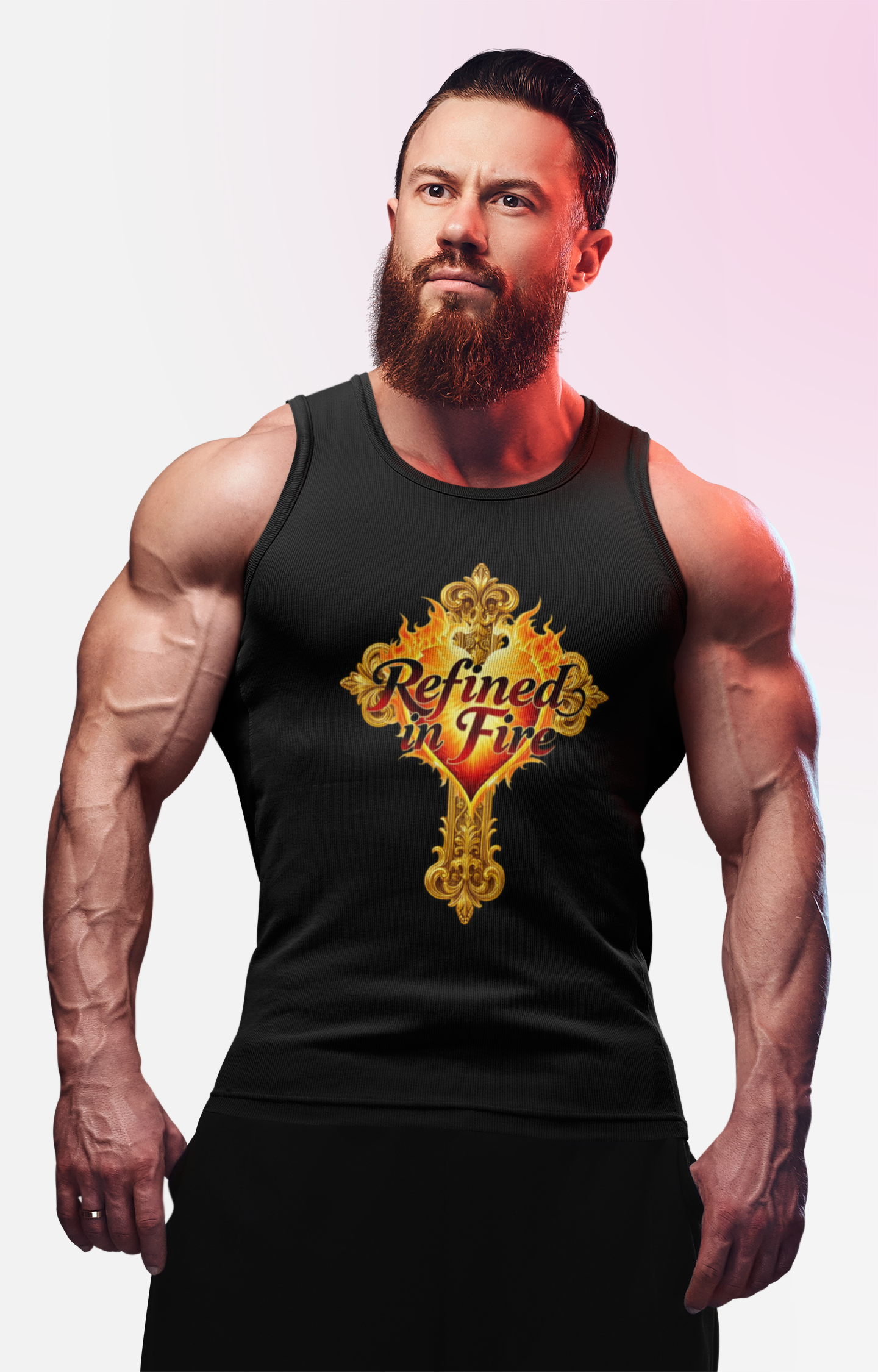 Refined in Fire - Men's Ornate Christian Tank Top