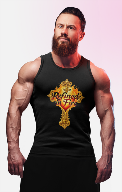 Refined in Fire - Men's Ornate Christian Tank Top