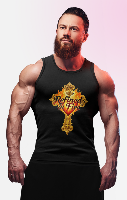Refined in Fire - Men's Ornate Christian Tank Top