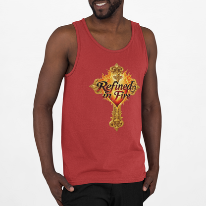 Refined in Fire - Men's Ornate Christian Tank Top