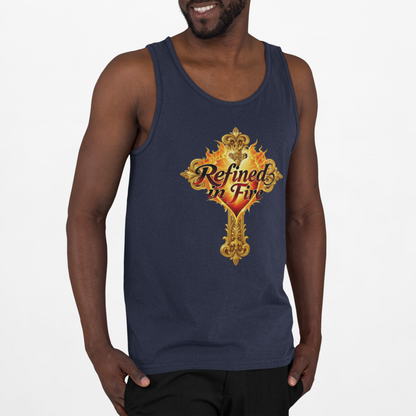 Refined in Fire - Men's Ornate Christian Tank Top