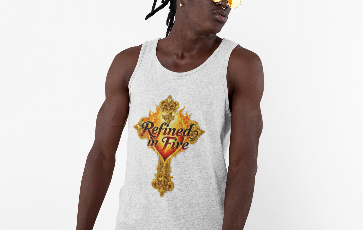 Refined in Fire - Men's Ornate Christian Tank Top
