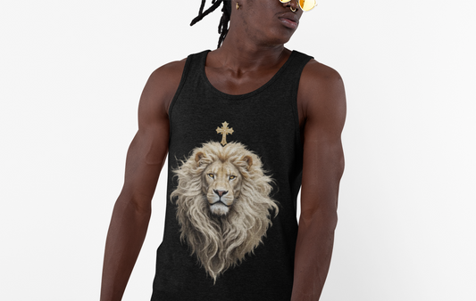 Christ is King (Lion of Judah) - Men's Christian Tank Top