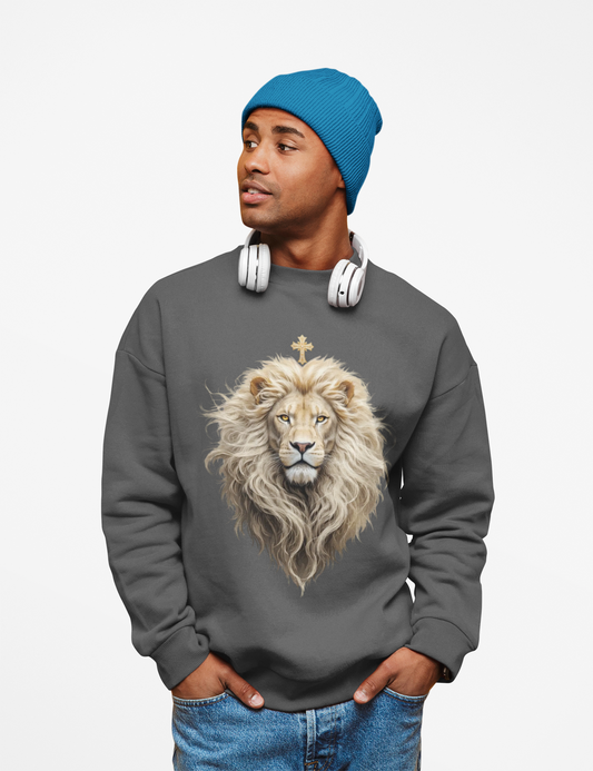 Christ is King (Lion of Judah) - Men's Christian Sweatshirt
