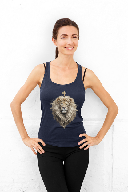 Christ is King (Lion of Judah) - Women's Christian Tank Top