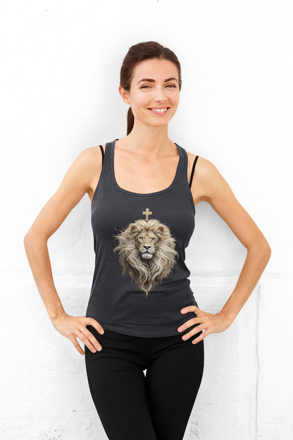 Christ is King (Lion of Judah) - Women's Christian Tank Top