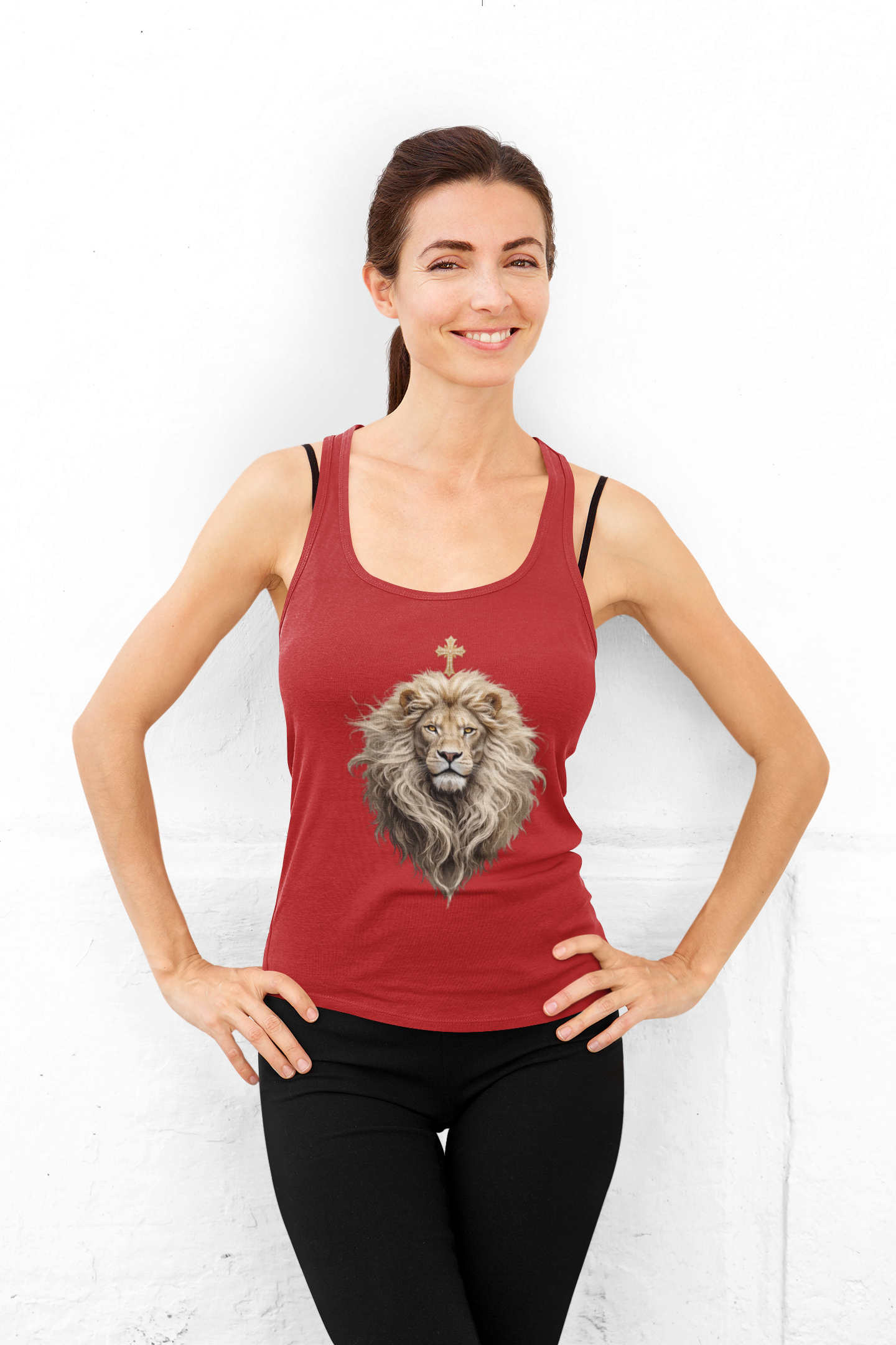 Christ is King (Lion of Judah) - Women's Christian Tank Top