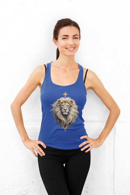 Christ is King (Lion of Judah) - Women's Christian Tank Top