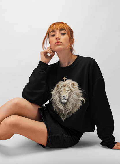 Christ is King (Lion of Judah) - Women's Christian Sweatshirt