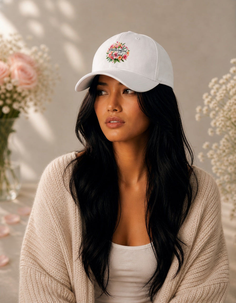 Women’s “Handcrafted by God” Low Profile Baseball Cap – Christian Faith Embroidered Hat