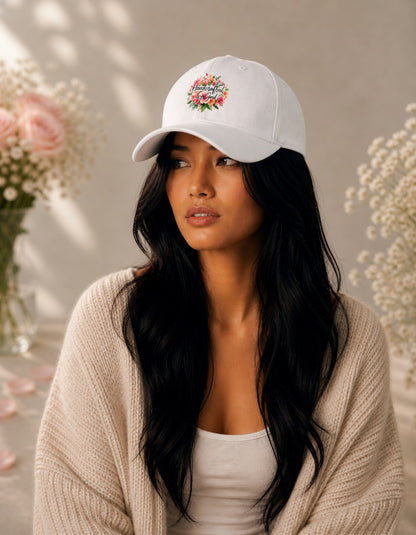 Women’s “Handcrafted by God” Low Profile Baseball Cap – Christian Faith Embroidered Hat