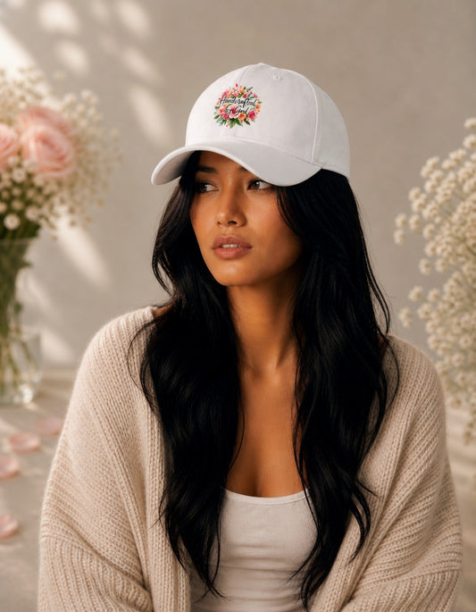 Women’s “Handcrafted by God” Low Profile Baseball Cap – Christian Faith Embroidered Hat
