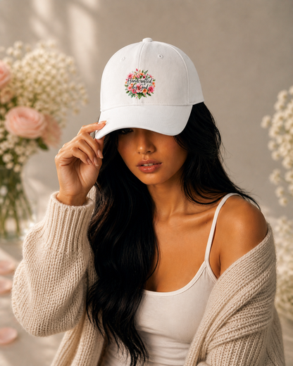 Women’s “Handcrafted by God” Low Profile Baseball Cap – Christian Faith Embroidered Hat