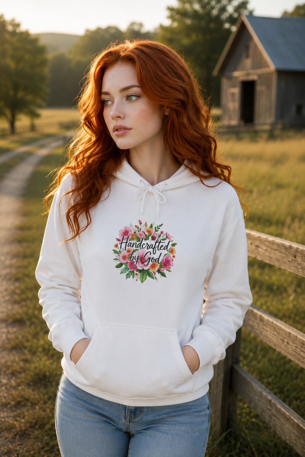 Handcrafted by God (Original) -Women's Christian Hoodie