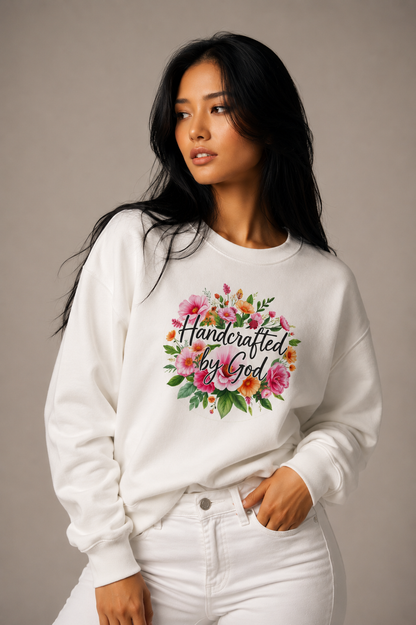 Handcrafted By God (Original) - Women's Christian Sweatshirt