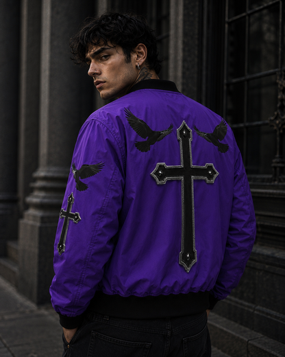 Eternal Watch – Men’s Bomber Jacket (Purple)