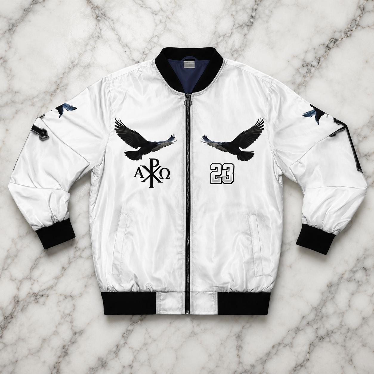Faithful Guardians – Cross & Crows Men’s Bomber Jacket