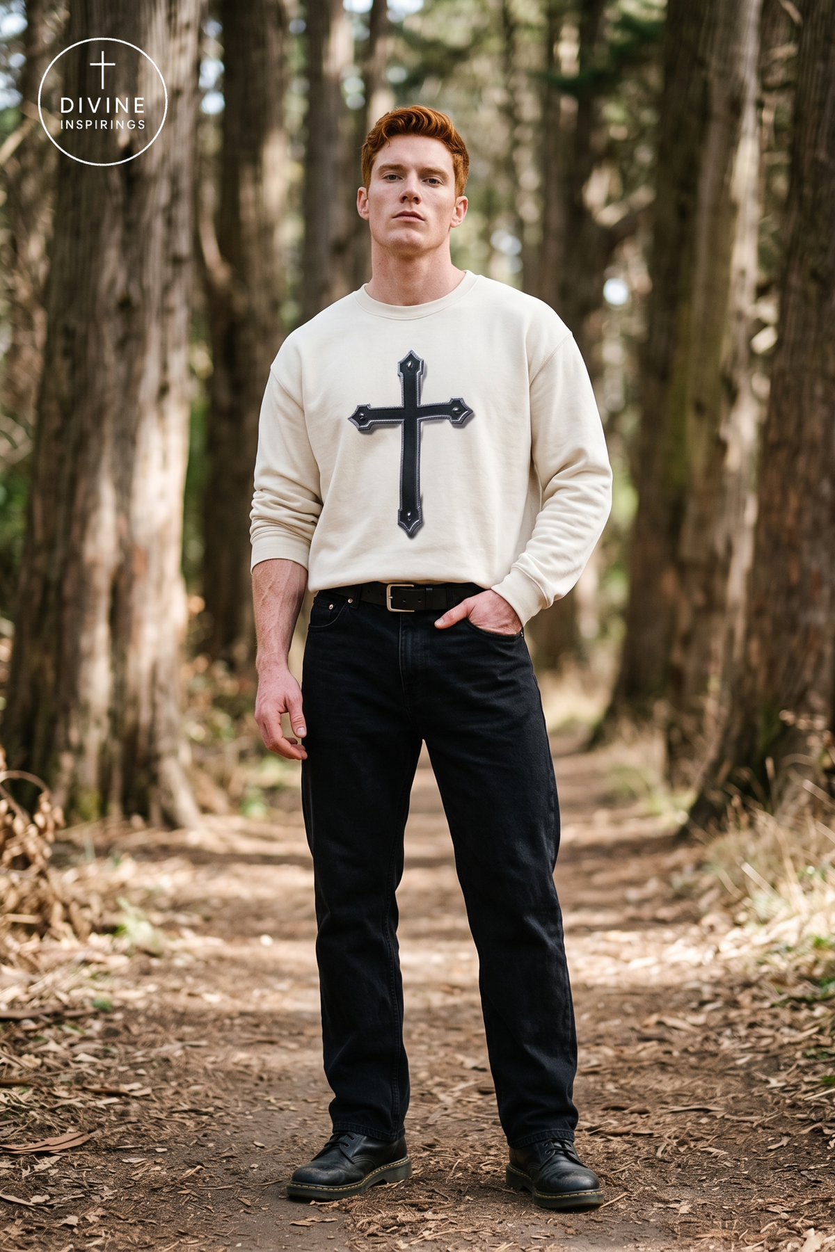 Black Cross Men’s Christian Sweatshirt