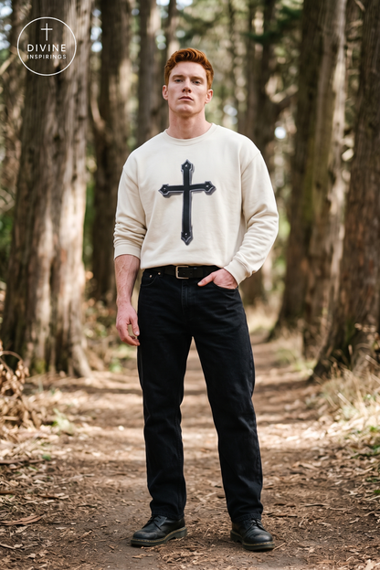Black Cross Men’s Christian Sweatshirt