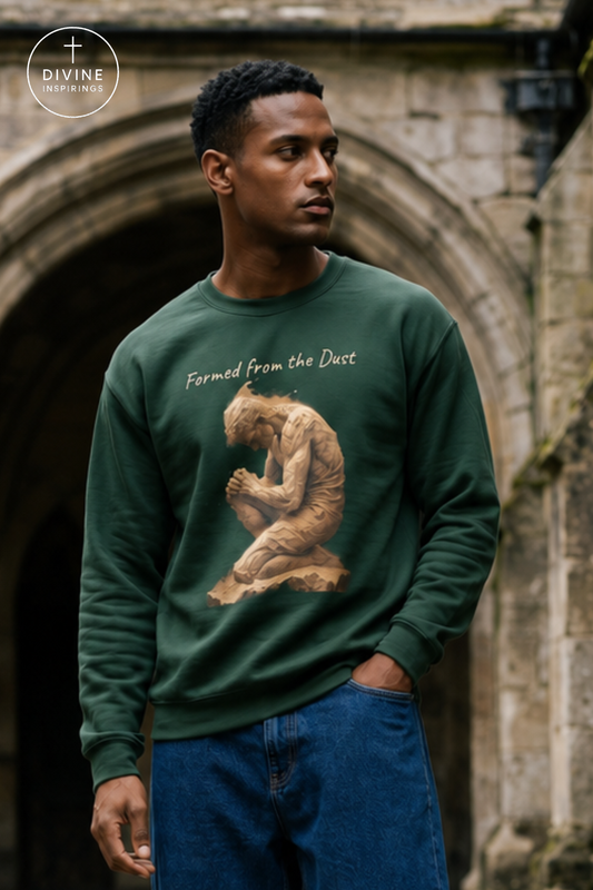 Formed from the Dust (Light Lettering) - Men’s Christian Sweatshirt