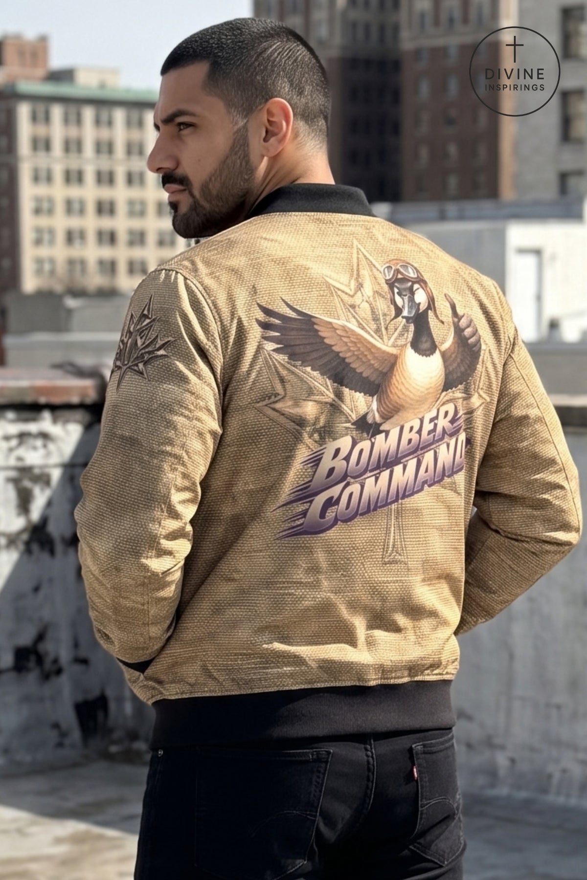 Bomber Command Men's Vintage Khaki II Bomber Jacket