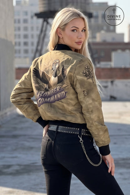 Bomber Command Women's Vintage Khaki Jacket