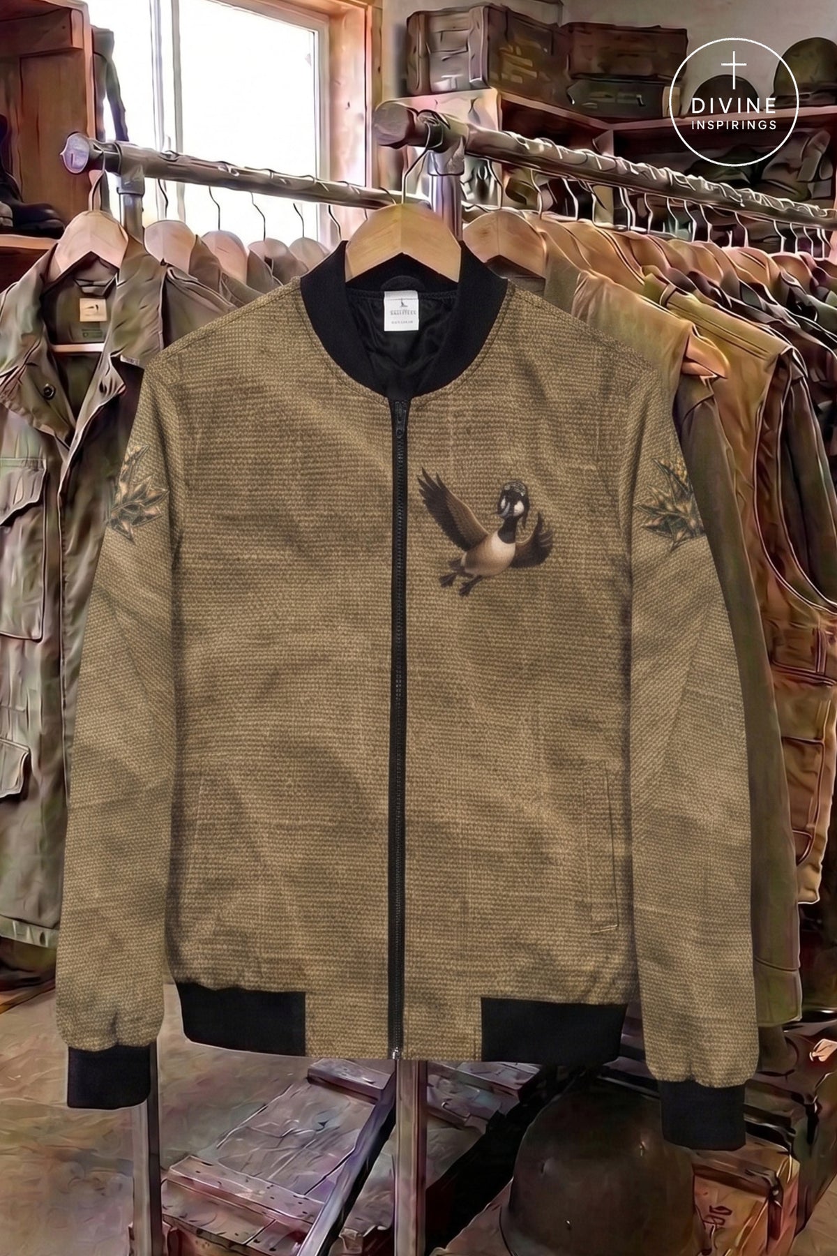Bomber Command Women's Vintage Khaki Jacket