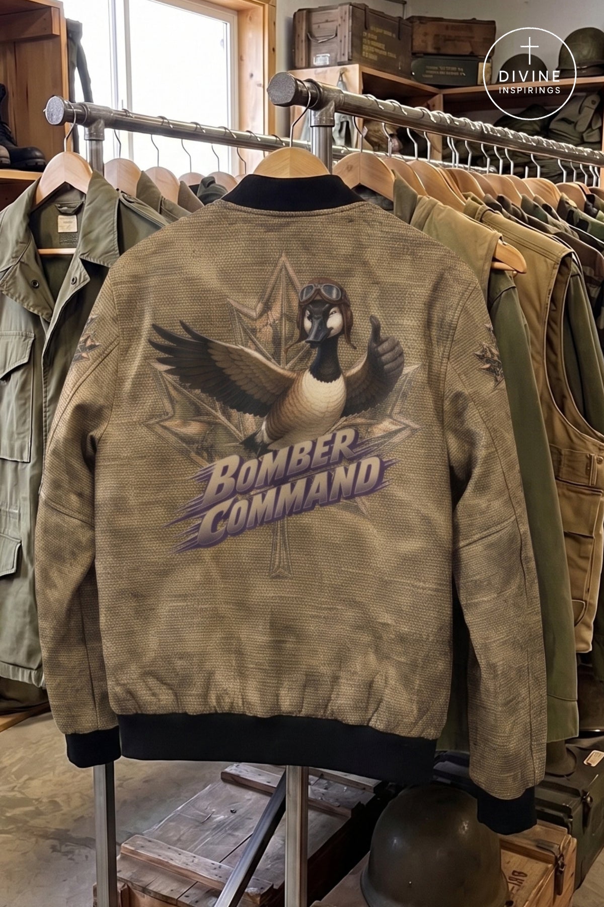 Bomber Command Women's Vintage Khaki Jacket