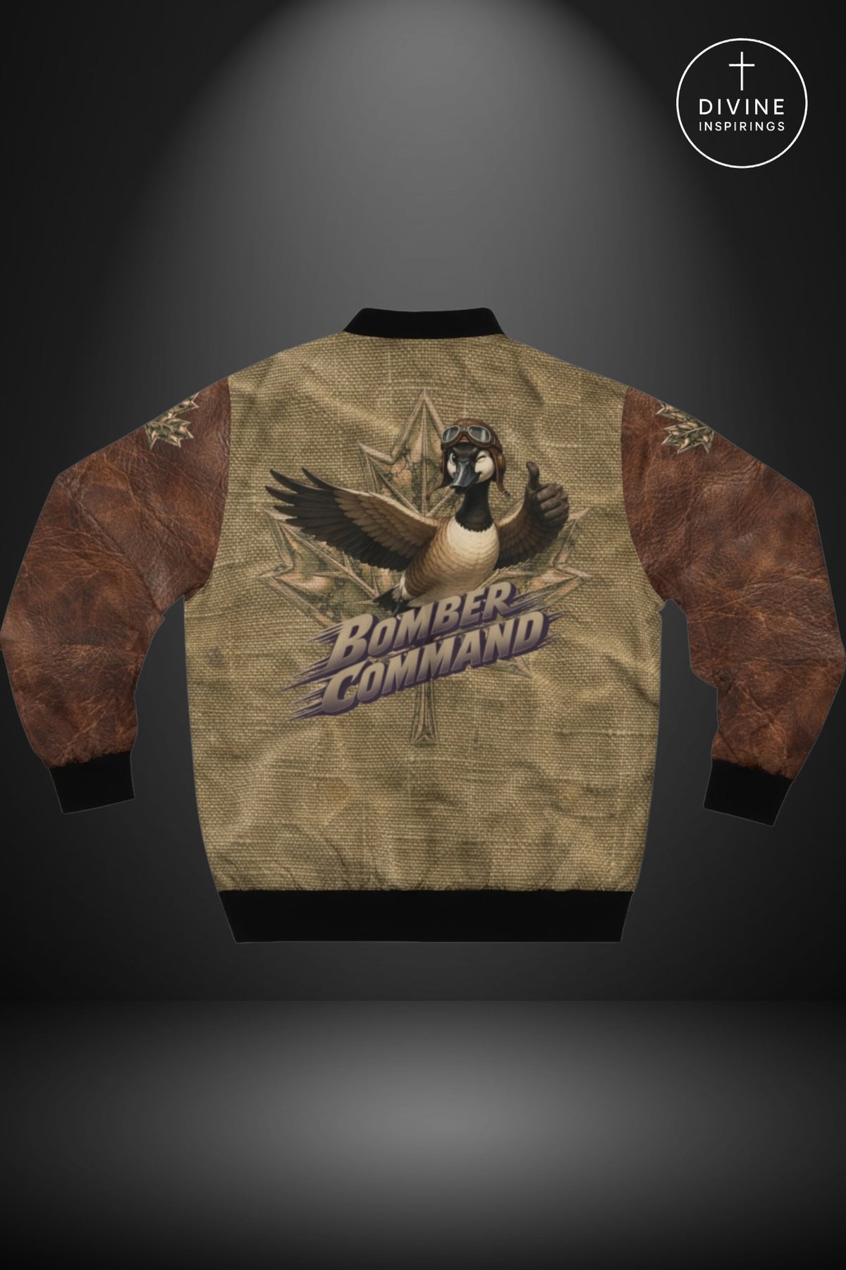 Bomber Command Men's Vintage Khaki Bomber Jacket